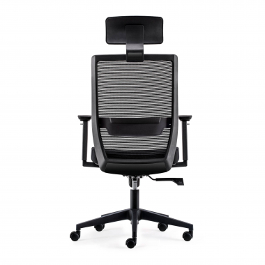 cadeira giratoria preto com apoio de cabeca malha mesh bracos moveis apoio lombar apoio de cabeca 7