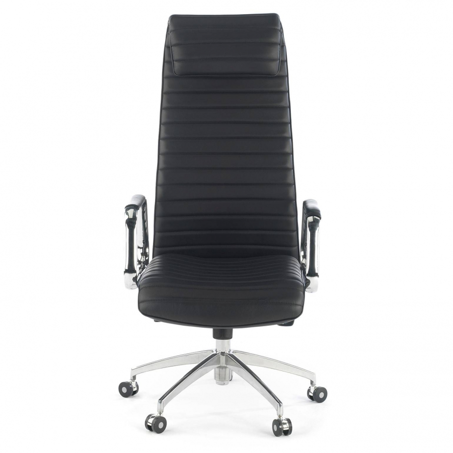 Cadeira executiva design Tower, apoio de cabeça, pele sintética