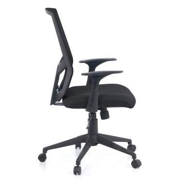 cadeira giratoria preto archer malha mesh bracos fixos apoio lombar 4