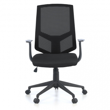 cadeira giratoria preto archer malha mesh bracos fixos apoio lombar 3