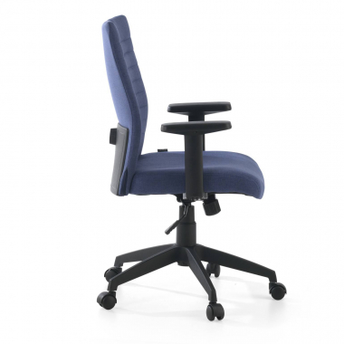 cadeira giratoria azul kobe tecido bracos fixos apoio lombar 7