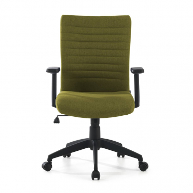 cadeira giratoria verde kobe tecido bracos fixos apoio lombar 3