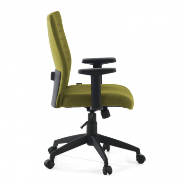 cadeira giratoria verde kobe tecido bracos fixos apoio lombar 6