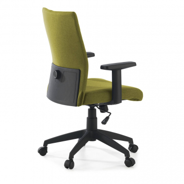 cadeira giratoria verde kobe tecido bracos fixos apoio lombar 7