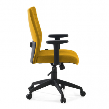 cadeira giratoria amarelo kobe tecido bracos fixos apoio lombar 6