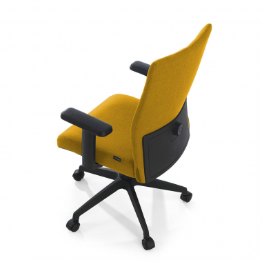 cadeira giratoria amarelo kobe tecido bracos fixos apoio lombar 4