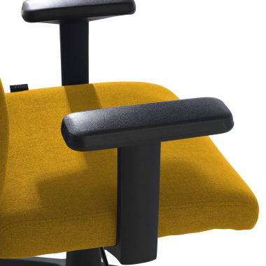 cadeira giratoria amarelo kobe tecido bracos fixos apoio lombar 5