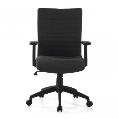 cadeira giratoria preto kobe tecido bracos fixos apoio lombar 3