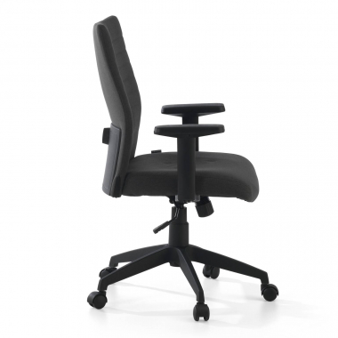 cadeira giratoria preto kobe tecido bracos fixos apoio lombar 7