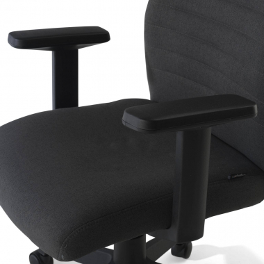 cadeira giratoria preto kobe tecido bracos fixos apoio lombar 5