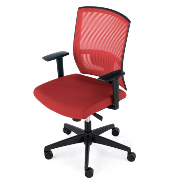 cadeira ergonomica vermelho estrutura preta malha mesh bracos regulaveis 1d apoio lombar 7