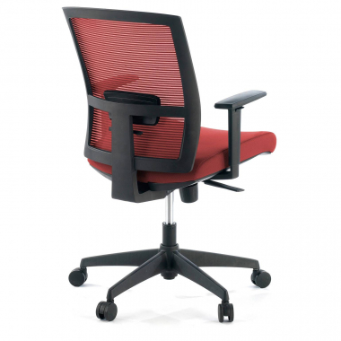 cadeira ergonomica vermelho estrutura preta malha mesh bracos regulaveis 1d apoio lombar 8