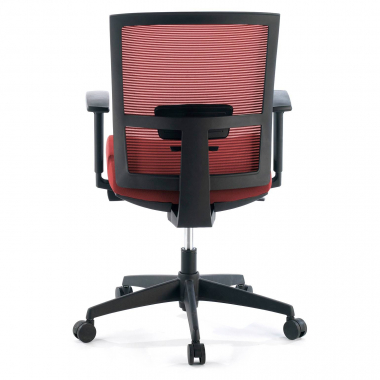 cadeira ergonomica vermelho estrutura preta malha mesh bracos regulaveis 1d apoio lombar 9