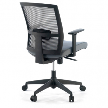 cadeira ergonomica cinza estrutura preta malha mesh bracos regulaveis 1d apoio lombar 8
