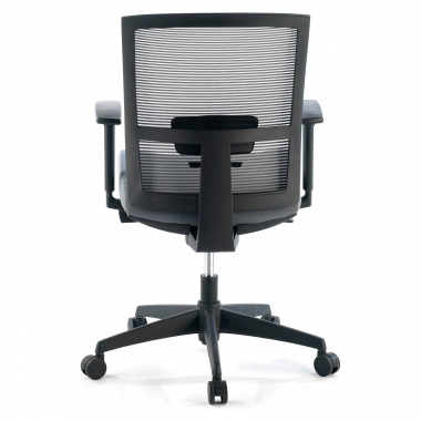 cadeira ergonomica cinza estrutura preta malha mesh bracos regulaveis 1d apoio lombar 7