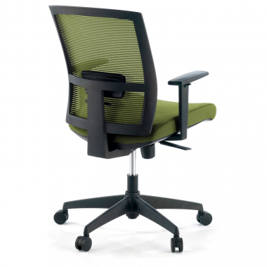 cadeira ergonomica verde estrutura preta malha mesh bracos regulaveis 1d apoio lombar 8