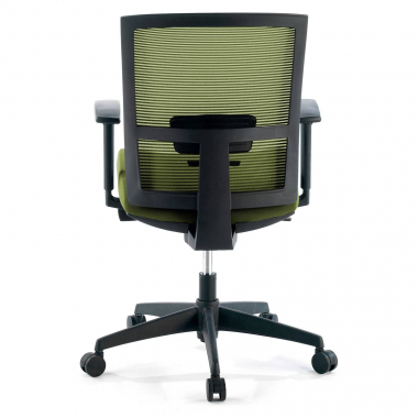 cadeira ergonomica verde estrutura preta malha mesh bracos regulaveis 1d apoio lombar 7
