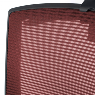 cadeira ergonomica vermelho estrutura negra reposacabecas malha mesh bracos regulaveis 1d apoio lombar apoio de cabeca 9