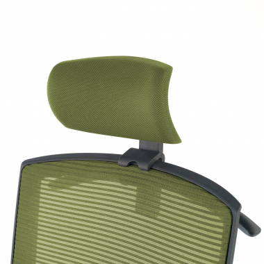 cadeira ergonomica verde estrutura negra reposacabecas malha mesh bracos regulaveis 1d apoio lombar apoio de cabeca 9