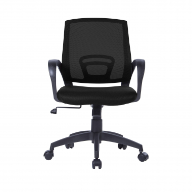 cadeira de secretaria para criancas preto canton malha mesh bracos fixos 3