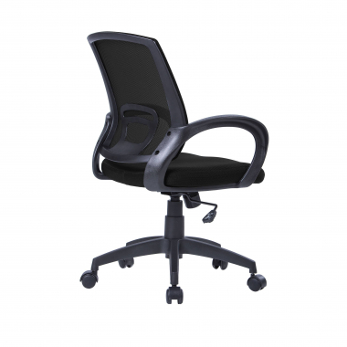 cadeira de secretaria para criancas preto canton malha mesh bracos fixos 4