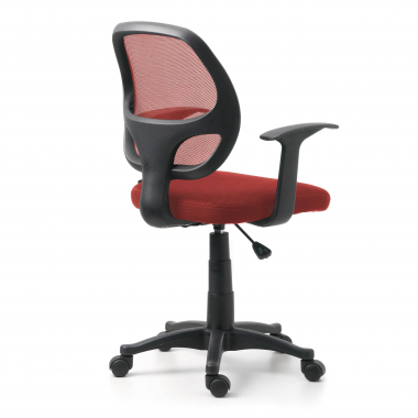 oferta cadeira de escritorio vermelho one malha mesh bracos fixos 7