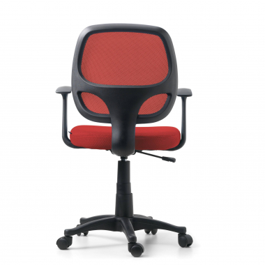 oferta cadeira de escritorio vermelho one malha mesh bracos fixos 6