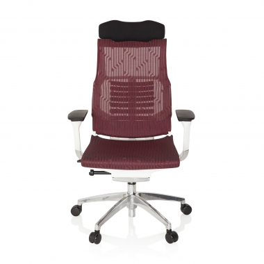 oferta cadeira de escritorio branco vermelho estrutura branca malha mesh bracos regulaveis 4d apoio lombar apoio de cabeca 5