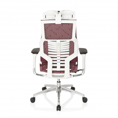 oferta cadeira de escritorio branco vermelho estrutura branca malha mesh bracos regulaveis 4d apoio lombar apoio de cabeca 9