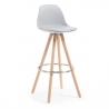 Banco alto Norway com pés de madeira, design escandinavo