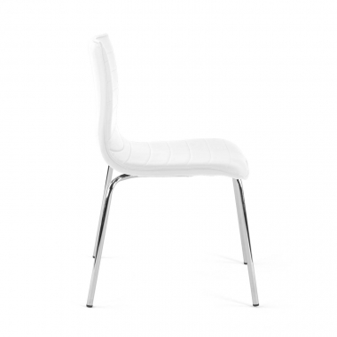 cadeira sala de espera branco 4 patas pele sintetica sem bracos 5