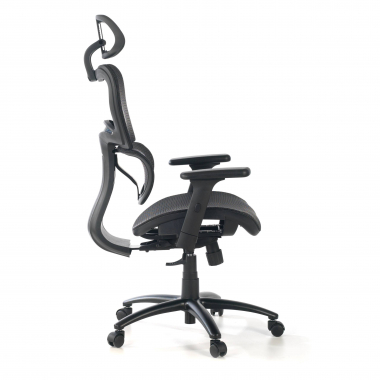 cadeira ergonomica preto estrutura negra malha mesh bracos regulaveis 3d apoio lombar duplo apoio de cabeca 8