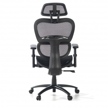 cadeira ergonomica preto estrutura negra malha mesh bracos regulaveis 3d apoio lombar duplo apoio de cabeca 6