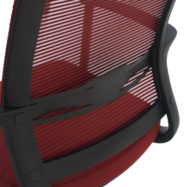 cadeira sala de espera vermelho alpha malha mesh bracos fixos 5
