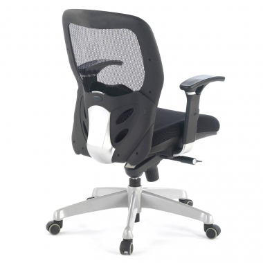 cadeira home office preto sem apoio de cabeca malha mesh bracos regulaveis 3d apoio lombar 6