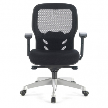cadeira home office preto sem apoio de cabeca malha mesh bracos regulaveis 3d apoio lombar 4
