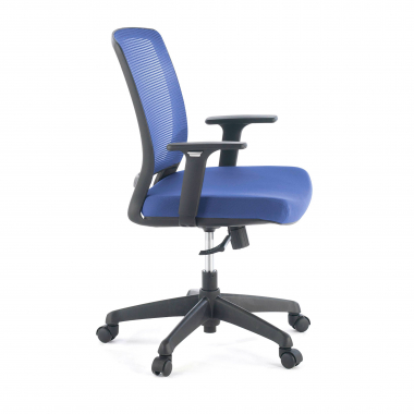 cadeira giratoria azul cadeira estrutura negra malha mesh bracos regulaveis 1d 6