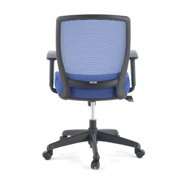 cadeira giratoria azul cadeira estrutura negra malha mesh bracos regulaveis 1d 7