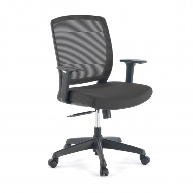 cadeira giratoria preto cadeira estrutura negra malha mesh bracos regulaveis 1d 1