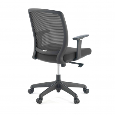 cadeira giratoria preto cadeira estrutura negra malha mesh bracos regulaveis 1d 4