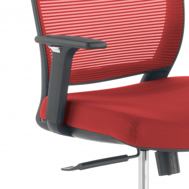 cadeira giratoria vermelho cadeira estrutura negra malha mesh bracos regulaveis 1d 5