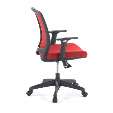 cadeira giratoria vermelho cadeira estrutura negra malha mesh bracos regulaveis 1d 6