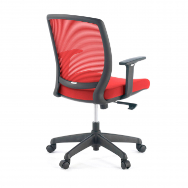 cadeira giratoria vermelho cadeira estrutura negra malha mesh bracos regulaveis 1d 4
