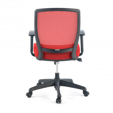 cadeira giratoria vermelho cadeira estrutura negra malha mesh bracos regulaveis 1d 7