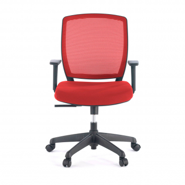 cadeira giratoria vermelho cadeira estrutura negra malha mesh bracos regulaveis 1d 3