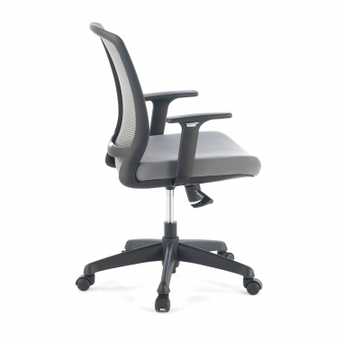 cadeira giratoria cinza cadeira estrutura negra malha mesh bracos regulaveis 1d 4