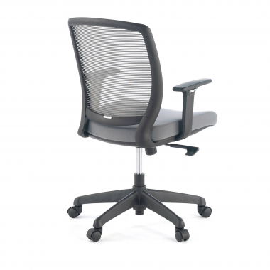 cadeira giratoria cinza cadeira estrutura negra malha mesh bracos regulaveis 1d 6