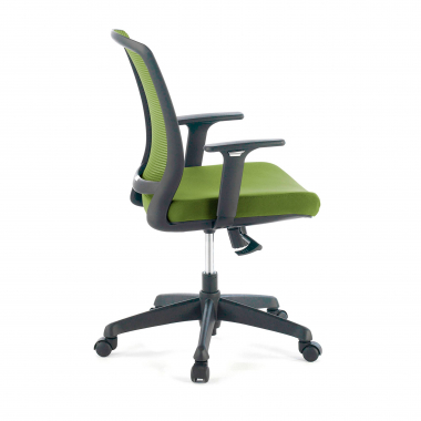 cadeira giratoria verde cadeira estrutura negra malha mesh bracos regulaveis 1d 3