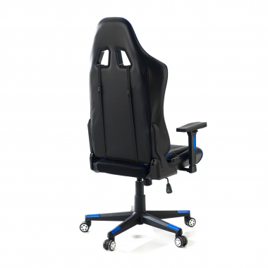 cadeira gaming azul cadeira gaming pele sintetica bracos regulaveis 3d 7