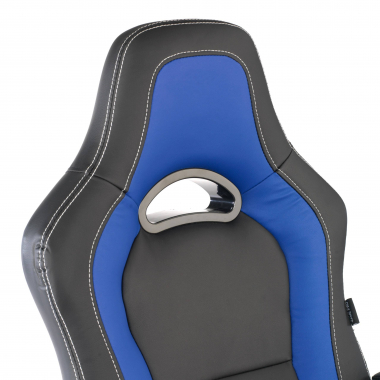cadeira gaming azul dakar pele sintetica bracos fixos 4